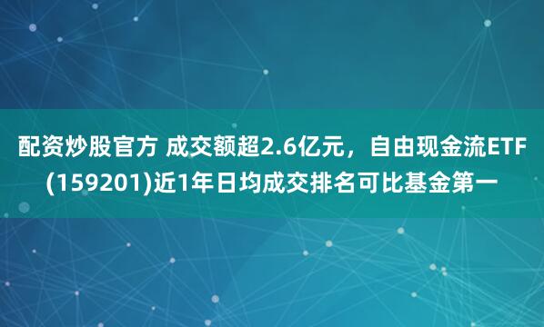 配资炒股官方 成交额超2.6亿元，自由现金流ETF(159201)近1年日均成交排名可比基金第一